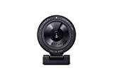 Kiyo Pro Streaming Webcam 1080p 60 FPS, Luce ad Anello con Luminosità Regolabile, Microfono Incorporato, Autofocus Avanzato
