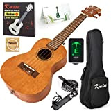 Kmise, kit per ukulele da concerto vintage per principianti, con kit di avviamento (borsa da concerto e cinghia per istruzioni), ...