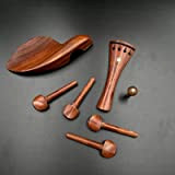 KRYDN 1 set di Alta qualità 4/4 3/4 violino accessori in legno di palissandro parti raccordi, cordiera + piroli + ...