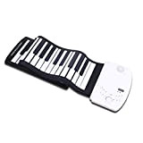 KUANDARM Pianoforte Pieghevole 88 Tasti 128 Toni Roll Up Electronic Piano Keyboard Portable Digital Keyboard Piano Strumento Musicale Ricaricabile Flessibile ...