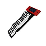 KUANDARM Pianoforte Pieghevole Roll Up Piano Flessibile Electronic Digital Music Tastiera per Pianoforte Portable Dual Built-in Speaker Ispessimento 88 Key ...