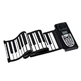 KUANDARM Pianoforte Pieghevole Tastiera a 61 Tasti Flessibile Arrotolabile, Strumento elettronico Portatile Portatile per Bambini Pianoforte Digitale per Bambini, Multifunzione. ...