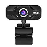 KUANDARMX HD Webcam, Full-HD 1080P USB-Anschluss Webkamera Eingebautes Mikrofon Clip-On, für Skype, FaceTime, Hangouts, etc, PC/Mac/ChromeOS Compatibile, 1080P