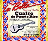 La Bella Strings »CUATRO DE PUERTO RICO - 700C - BALL END« Corde per Quatro Chitarra 12-Corde - Plain Steel/Silk ...