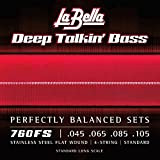 La Bella Strings »DEEP TALKIN' BASS FLATS - 760FS-TB - ELECTRIC BASS« Corde per Basso Elettrico - Stainless Steel Flatwound ...