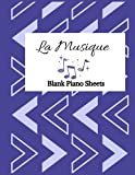 La Musique- Blank Piano Music Sheet Composition Book in Indigo