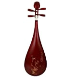 LANDTOM Liuto cinese professionale in legno duro tradizionale strumento a corda nazionale PiPa (bambù inciso B)