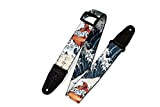 Levy's MPD2-016 Tracolla Per Chitarra Prints Poly with Leather Ends 2" - Tattoo Coi Fish