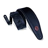 Levy's MSS2-4-BLK Tracolla Per Chitarra 4.5" Garment Leather Bass Guitar Strap - Black
