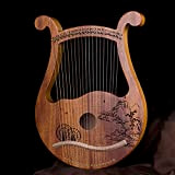 LFSYYQ Lyre Harp 19 Stringhe in Metallo Mahogany Lyre Harp 19 Corde Piccola Arpa Easy da Imparare per i Principianti ...