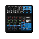 Lifeshow - Mini mixer audio professionale a 5 canali, con Bluetooth, USB, riverbero, computer stadio (5canales)