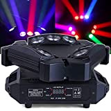 liliiy Spider Moving Head Lights, DJ Lights 9 LED Heads × 3W RGB Stage Lighs 12/19 canali DMX-512 e Attivazione ...