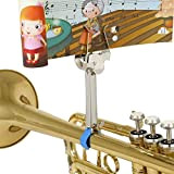 LKJYBG Lyra - Supporto universale per tromba, clarinetto, lira, lira, marcia, cornetto, flicorno, morsetto per clarinetti, colore: argento