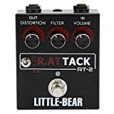 LM308N Distortion Effector per Chitarra Black Electric a 3 livelli RAT Tone Turbo Vintage Dirty con True Bypass Single Effect ...