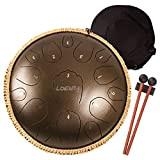 Lomuty Steel Tongue Drum, 13 Pollici 15 Note D Maggiore Accordato Tamburi in Acciaio, Strumento a Percussione con Bacchette per ...
