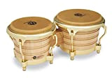 LP Latin Percussion LP813604 Bongo Generazione II, Legno, Naturale, Oro Hardware LP201AX-2AW