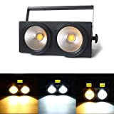 Luce Par da palcoscenico a LED con COB Fonte di luce 2x100W Daisy Chained bianco caldo freddo bianco DJ Wash ...
