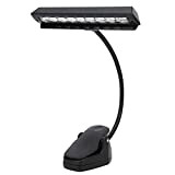 luce per pianoforte, accessori per la lettura Luci per leggio LED Clip-On ricaricabile Collo regolabile Lampade da scrivania USB professionali ...