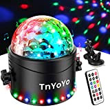Luci Discoteca, TnYoYo 30 LED 7 RGB Colori Effetti Luce Musica Attivata Palla da Discoteca con Telecomando,USB Alimentate, 360 ° ...