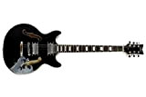 Luke & Daniel GSH-44 Black - chitarra elettrica semi-hollow compatta
