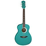 Luna Guitars AR BOR 3/4, motivo: Aurora Borealis-Chitarra acustica, colore: azzurro perlato