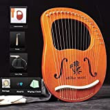 Lyre Harp 19 Metal String String Solid Mahogany Wood Wood Lye Harp Lyre Harp, per gli amanti della musica Principianti ...