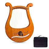 Lyre Harp 19 Stringhe in Metallo Strumento Lyre 19 Strumento Arpa Strumento Piccole arpe Musicali con Chiave a Tuning e ...