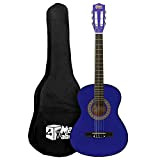 Mad About MA-CG07 - Set chitarra classica, con custodia, tracolla, plettro e corde di ricambio, misura 1/2 - colore blu