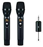 MAJESTIC mic-720w Coppia microfoni Wireless uhf dinamici unidirezionali con Mini Ricevitore Ricaricabile