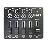 Maker hart Just Mic 4 - Mini mixer per microfono a 4 canali, alimentazione phantom portatile, interfaccia audio