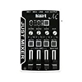 Maker Hart Just Mixer M - Mini microfono mixer con preamplificatore per alimentazione fantasma, ingresso audio USB e uscita per ...