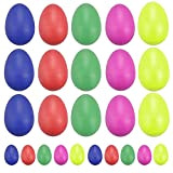 Maracas - Set di 25 shaker musicali per uova, in plastica, con 5 colori
