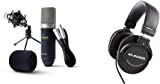 Marantz Professional MPM-1000 + M-Audio HDH40 - Microfono a Condensatore con Diaframma Largo, Spugna Antivento, Sospensione Elastica, Treppiede e Cavo ...