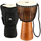 Meinl Percussion ADJ2-L+BAG, Djembe, collezione Water Rhythm, Misura grande, 12"/30.48 cm, Custodia inclusa, Marrone