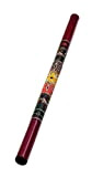 Meinl Percussion DDG1-R - Didgeridoo in legno con dettaglio dipinto a mano, 120 cm (47"), colore: Rosso