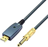 MeloAudio Cavo da USB per Chitarra, Interfaccia USB Maschio a Jack da 6,55 mm Accessori per Chitarra Elettrica, Adattatore per ...