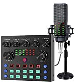Microfono a Condensatore per PC BM800 con scheda audio V8, Professionale Karaoke Gaming Microfoni DJ Mixer Kit con Asta Braccio ...