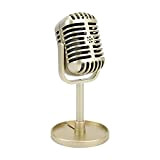 Microfono Classico Prop Microfono Retrò Puntelli Microfono Classico Prop Microfono in Plastica Vintage Decorazione da Tavolo per le Riprese di ...