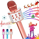 Microfono Karaoke Bluetooth, Buty 4 in 1 Wireless Bambini Karaoke, Portatile Karaoke Microfono con Altoparlante per Cantare, Funzione Eco, Compatibile ...