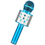 Microfono Karaoke Wireless Cambia Voce Microfono Senza Fili Bambini Portatile Bluetooth Karaoke Player Multifunzione Microfono con Altoparlante per Cantare Adulti ...