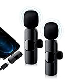 Microfono Lavalier Wireless per Android-Mini Microfono Lavalier Plug and Play Microfono con Cancellazione del Rumore, Nessun Bluetooth o APP per ...