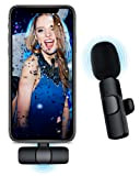 Microfono Lavalier Wireless per iPhone, Ponovo Mini Microfono Wireless per YouTube Facebook Vlog, Mini Microfoni Senza Fili per Registrazione Audio ...