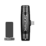 Microfono Plug & Play Lightning per iPhone, Saramonic SPMIC510DI Microfono a condensatore stereo compatto X/Y con porta Lightning certificata MFI ...