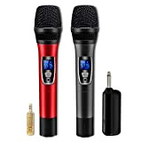 Microfono senza fili bluetooth, microfono dinamico, microfoni palmari set con ricevitore, ideale per karaoke, conferenze, feste, discorso, aula, bar