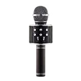 Microphone Ws-858 Wireless Microphone Karaoke Handheld USB Ktv Player Bluetooth Microphone Speaker Condenser Microphones (Black)
