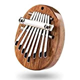 Mini Kalimba a 8 tasti, pianoforte da dito in legno massello, pianoforte musicale Marimba portatile con cordino, regalo per bambini, ...