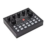Mixer Audio, Manopola di Regolazione del Riverbero a Doppio Canale Design Sound DJ Mixer, Supporta la Modifica della Voce, Effetti ...