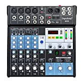 Mixer audio professionale Console scheda audio - Controller DJ a 8 canali Mixer audio con equalizzatore a 3 bande, USB, ...