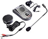 MONACOR ICM-20H - Interfono per reception, con amplificatore integrato, controllo volume, microfono a collo di cigno rimovibile