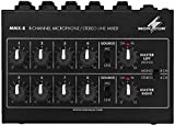 Monacor MMX Mixer audio universale, compatto, a 8 canali, colore: nero